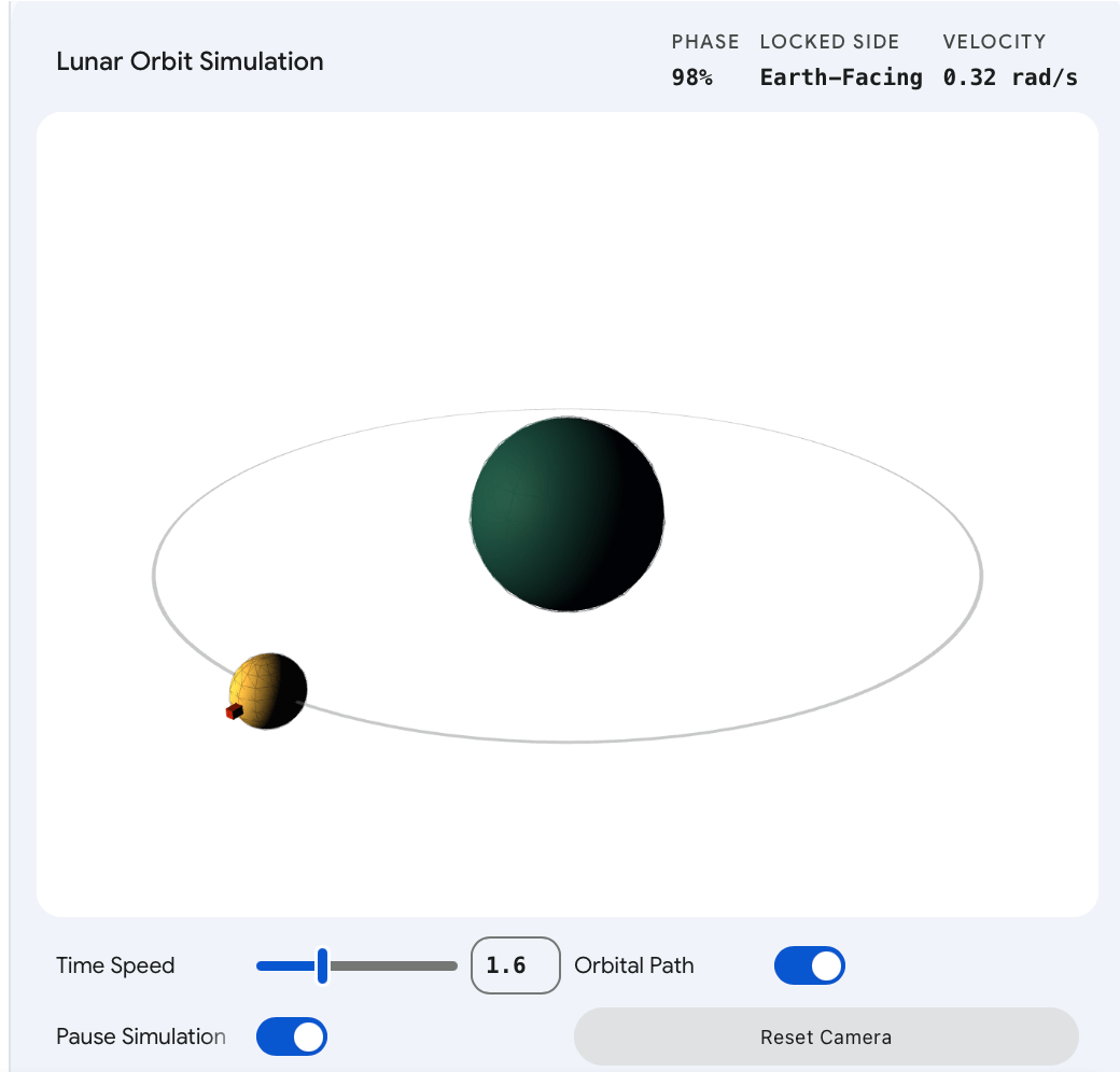 Gemini 3D model generation example with interactive parameters