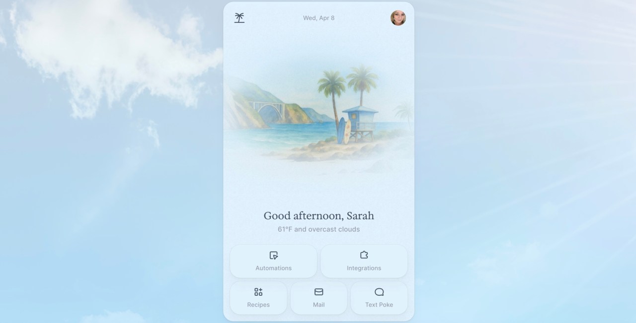 Poke AI agent text interface for automation setup