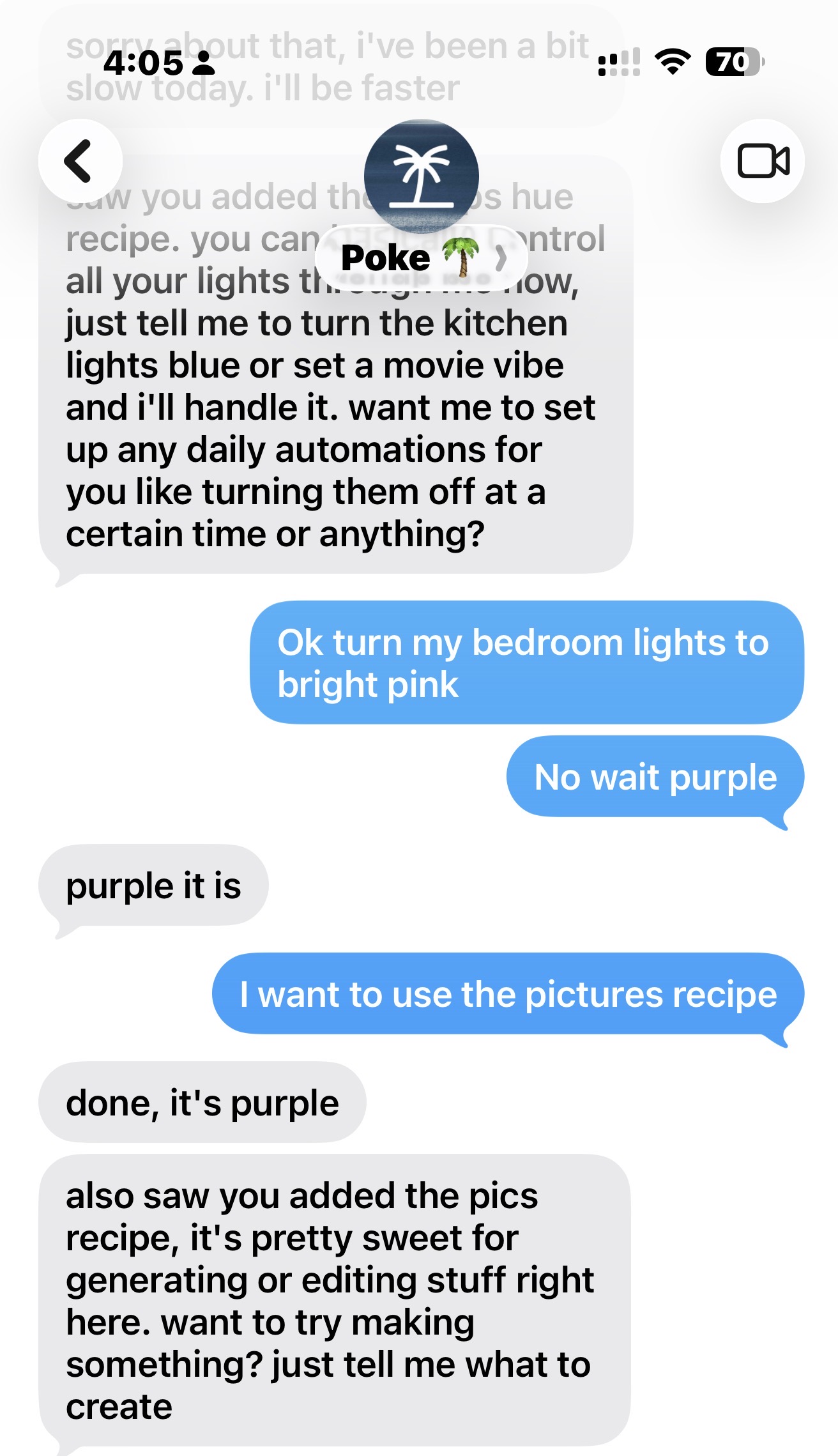 Poke conversational AI automation