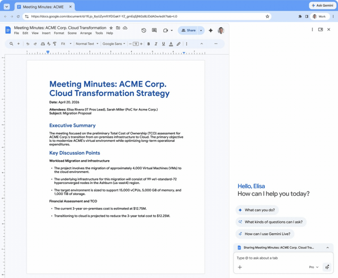 Google Chrome Gemini auto browse interface showing AI automation capabilities