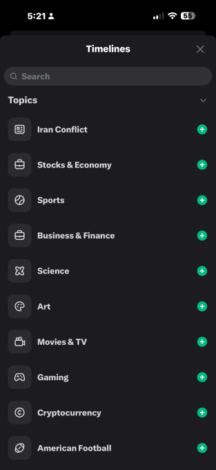 X AI custom feeds interface showing personalized timeline curation